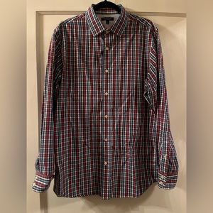 Mens Large Large Slim Fit Button Down Dress Shirt